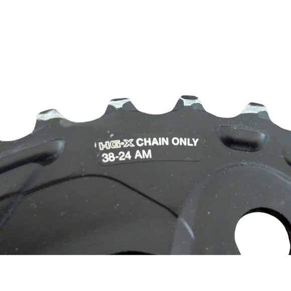 SHIMANO Deore FC-M615 Front Chainwheel Chainring 10 Speed 38-24AM Gear 4 Bolt - Picture 5 of 5